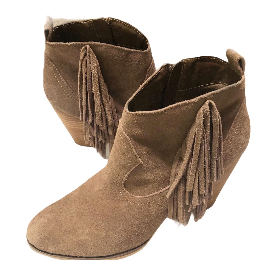 Steve Madden Ohio Fringed Ankle Boots 9.5